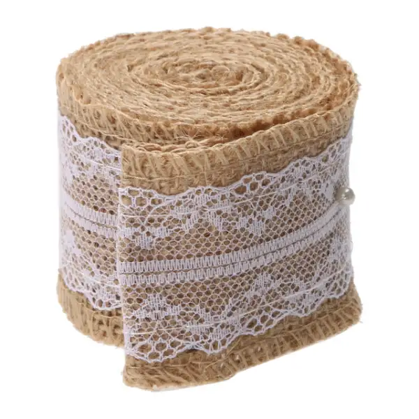 Burlap Lace Ribbon Roll