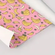 Pink Banana Pattern Wrapping Paper