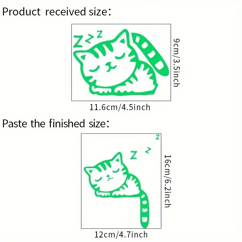 3 Pcs Glow-in-the-Dark Cat Switch Stickers