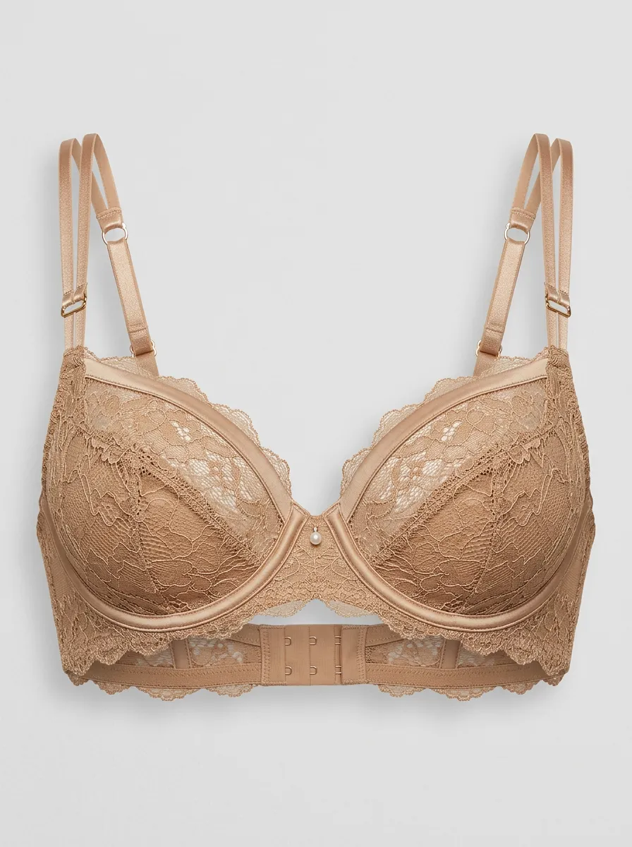 Soft-Look Underwire Lace Floral Profile Women's Bra