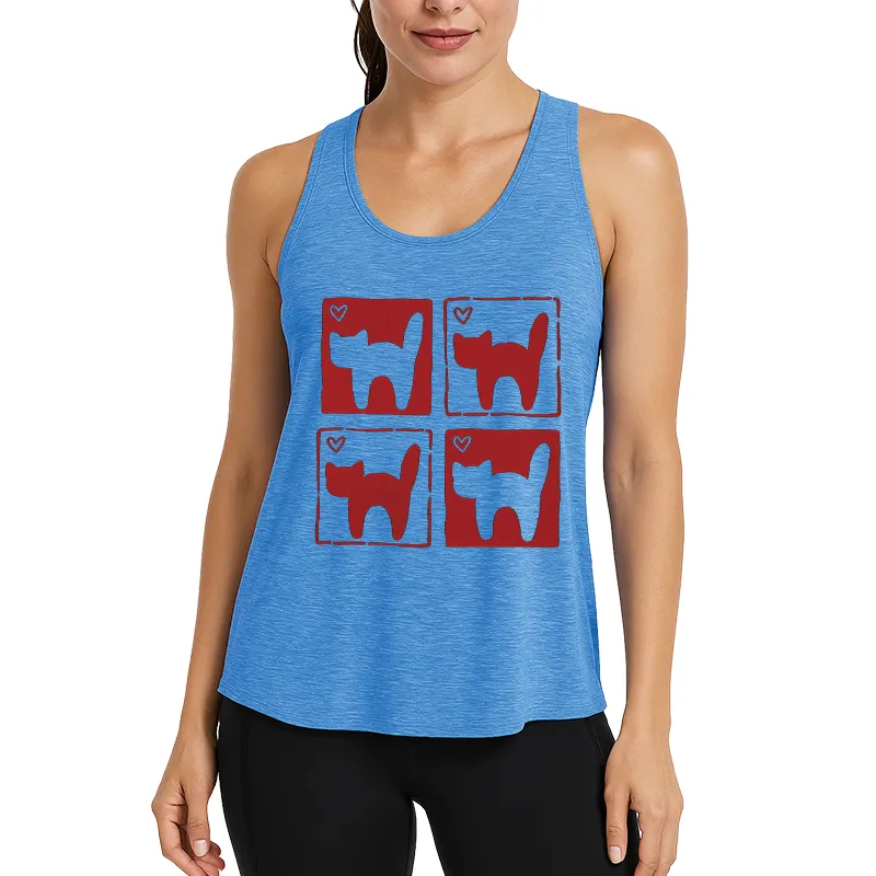 Women’s Cat Heart  Fitness Tank