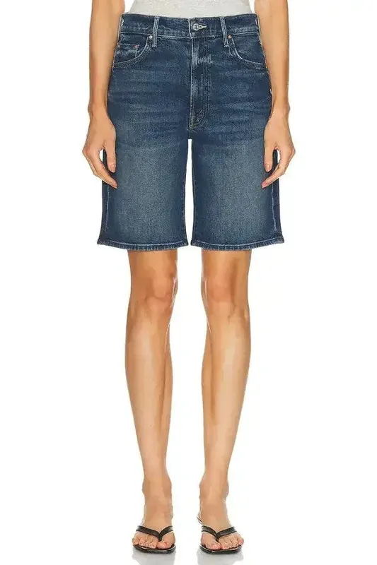Blue Denim Cotton Pocket Shorts