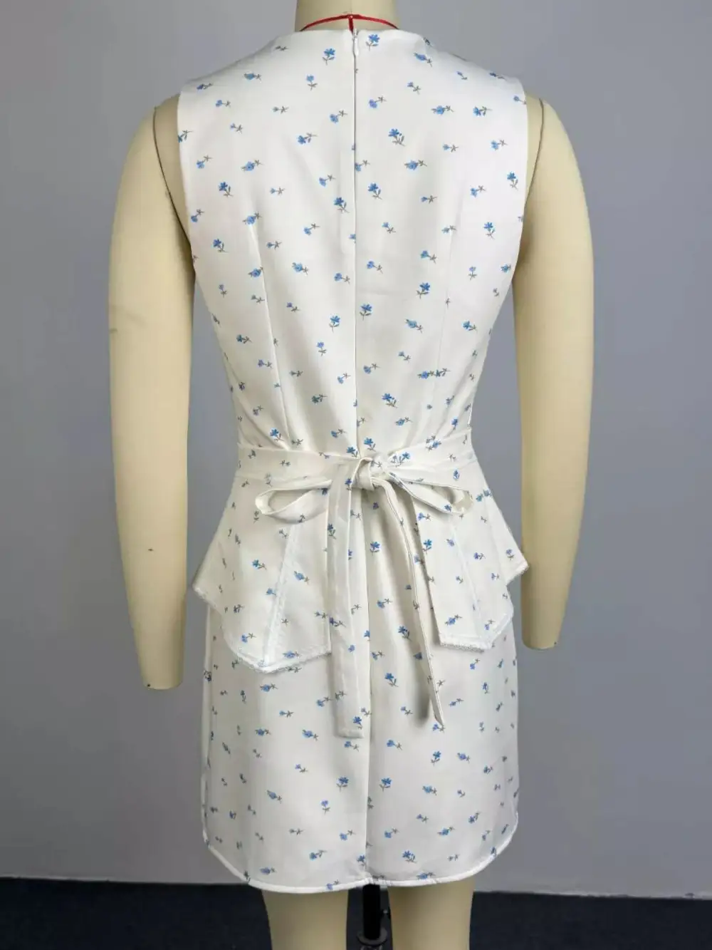 Layered Floral Print Sleeveless Top And Skirt Set