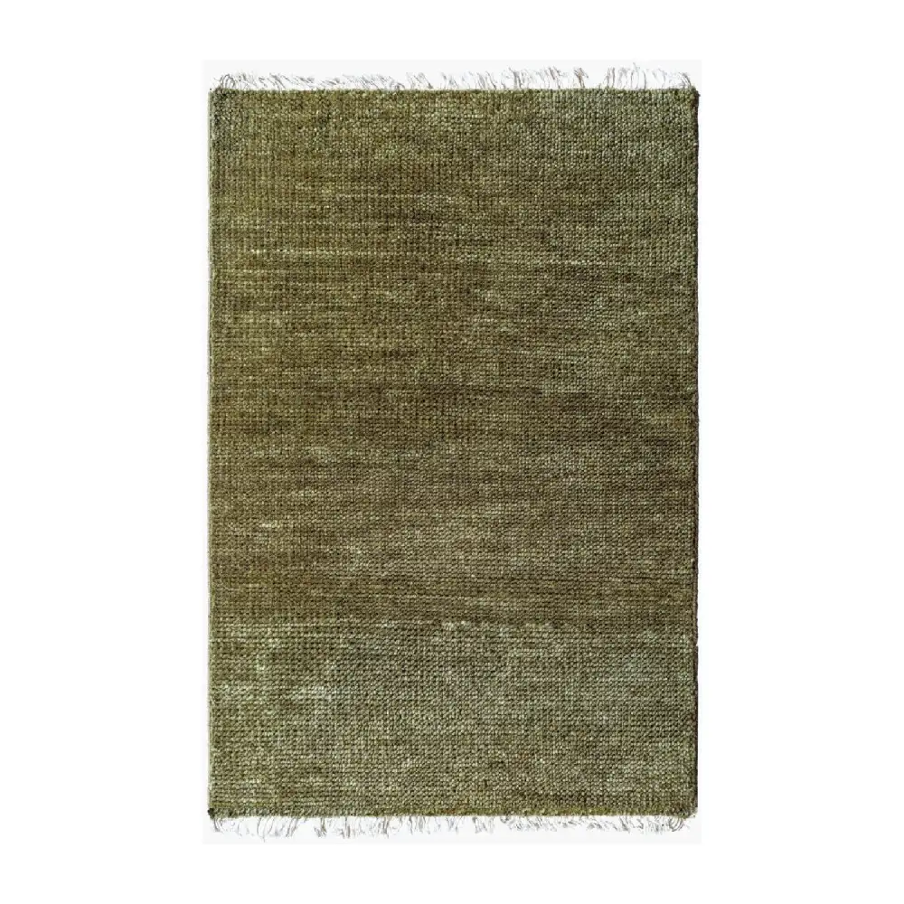 Hand-Knotted Wool Fringed Carpet
