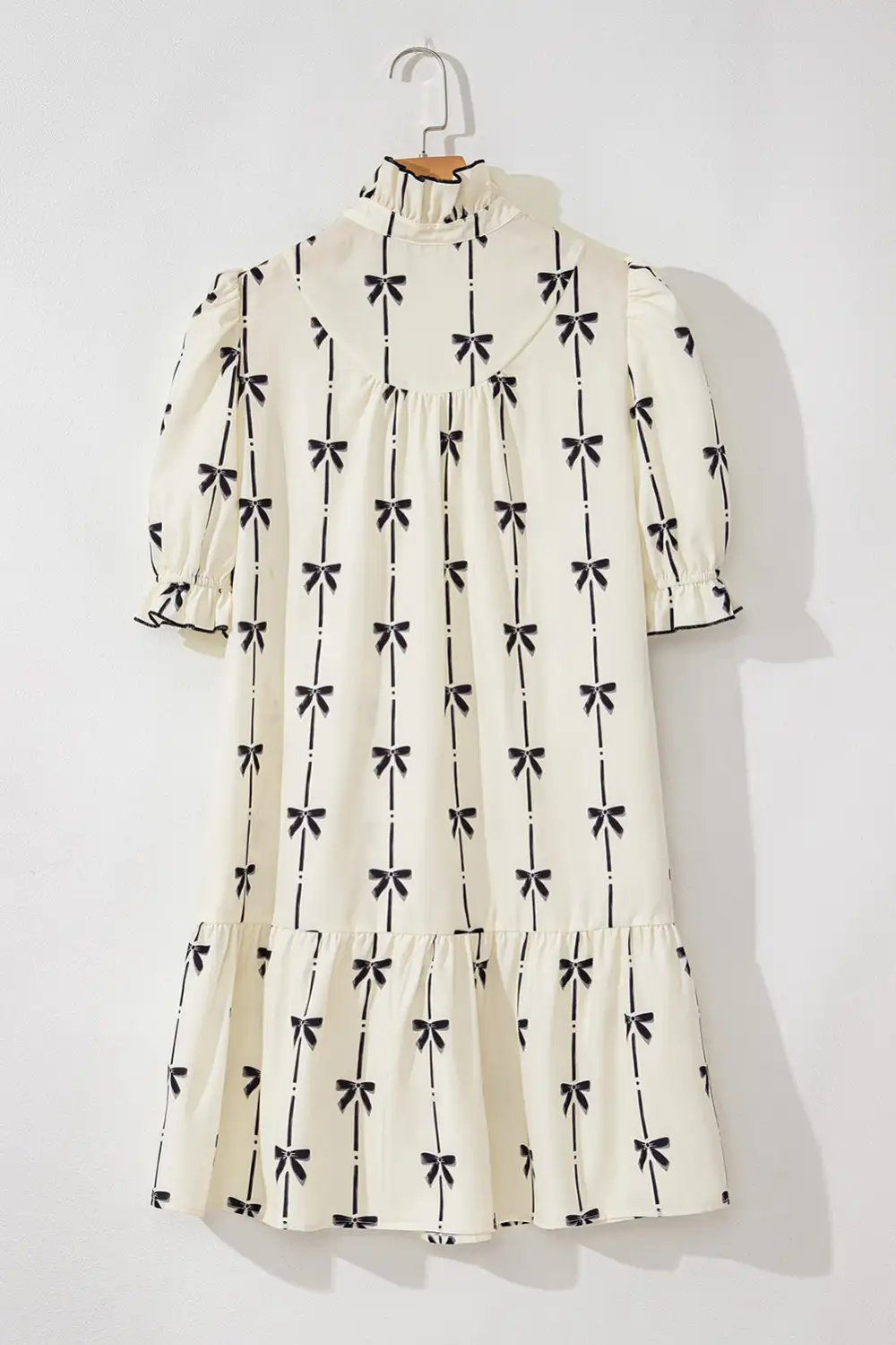 Comfort Focused Tie Detail V-Neck Mini Dress