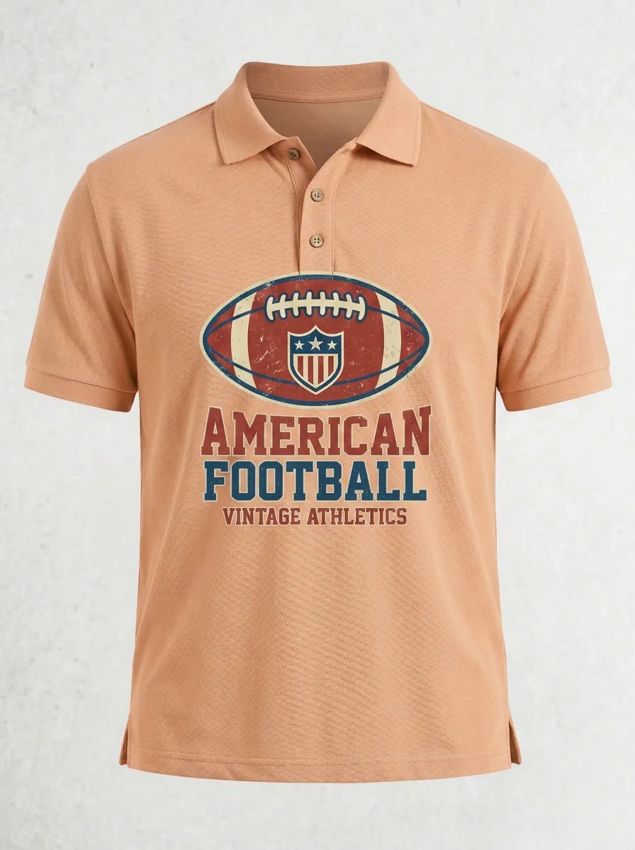 Football Inspired Casual Polo Shirt