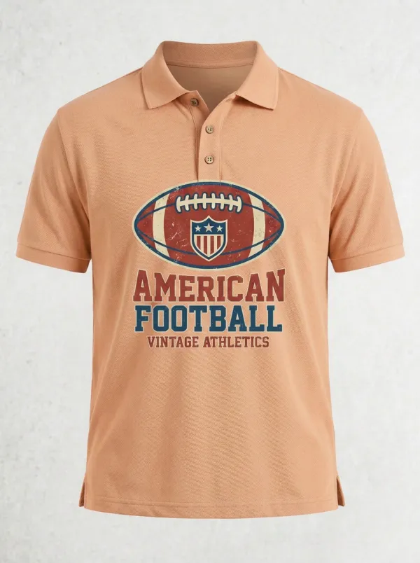 Football Inspired Casual Polo Shirt