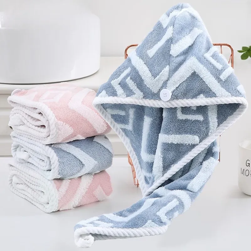 Geometric Pattern Hair Towel