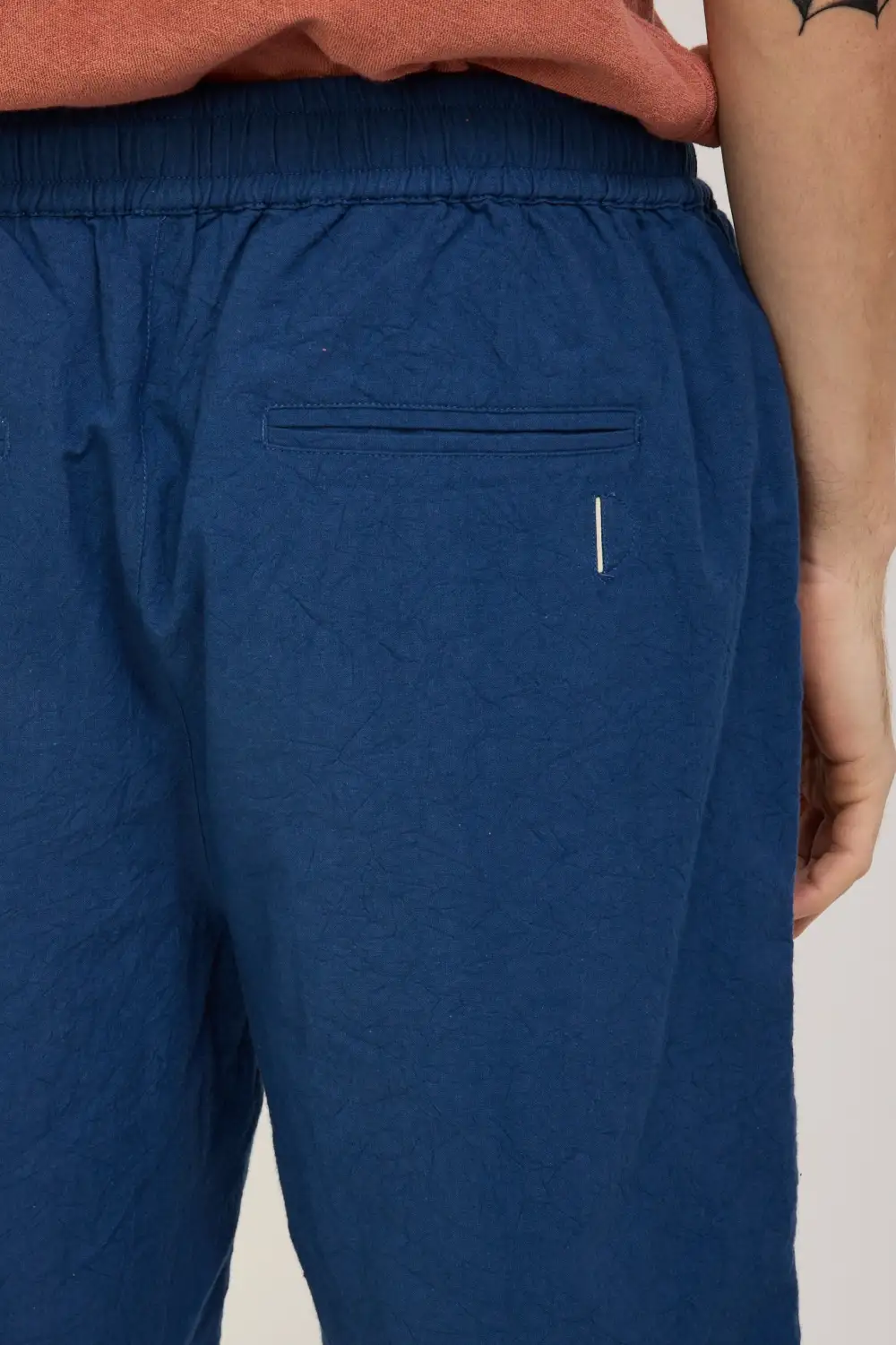 Coral Top Matching Blue Short Pants