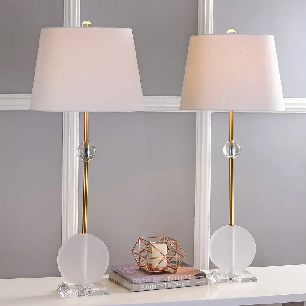 Crystal/metal LED Table Lamp
