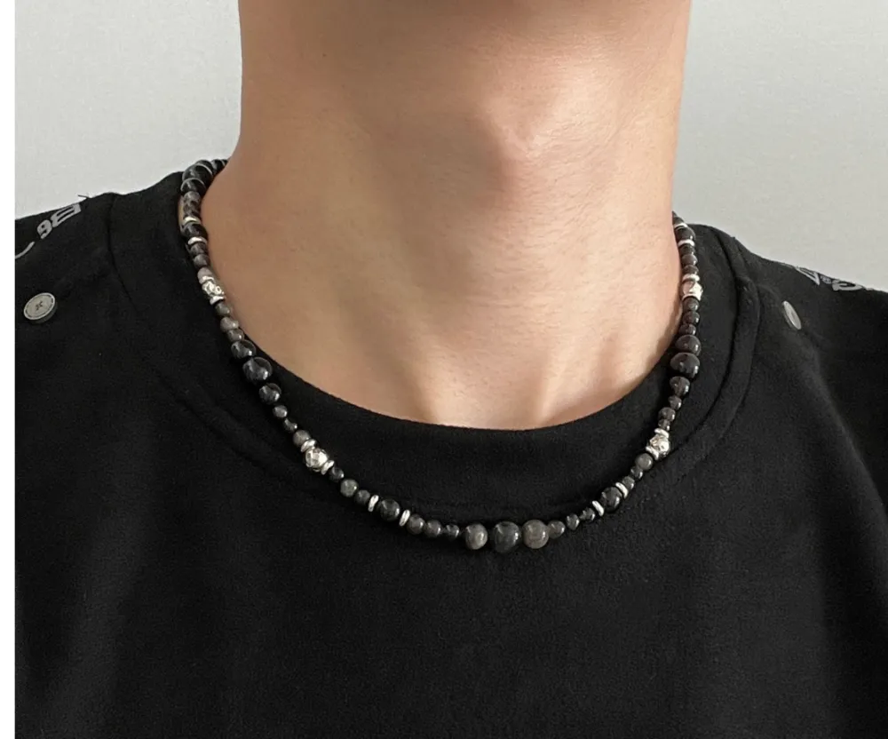 Onyx Beaded Necklace