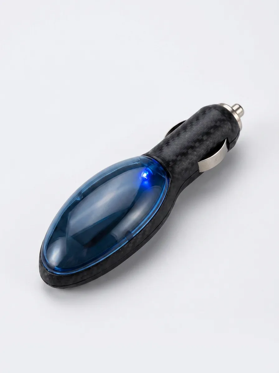 Carbon-Fiber Texture LED Plug-In Car Fuel Saver for Vehicle Accessory Use