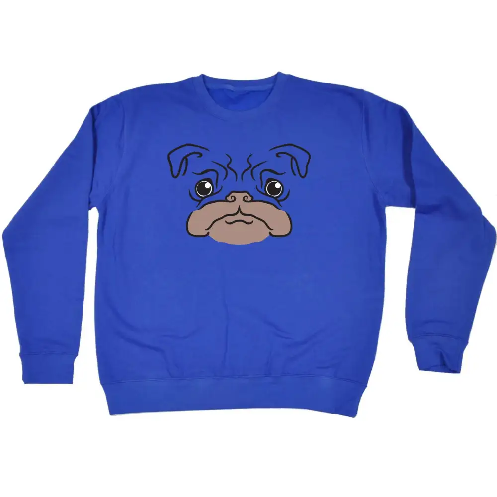 Pug Face Graphic Sweatshirt