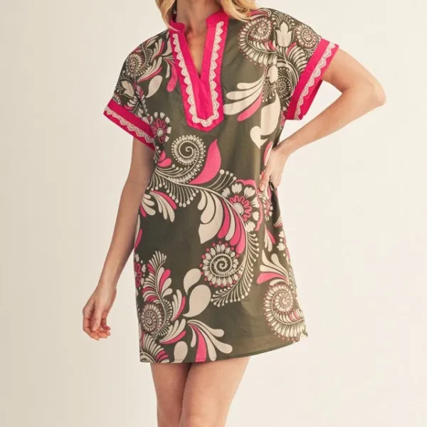 Floral Lace Detail Dress