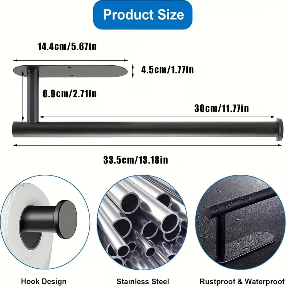 Wall-Mounted Kitchen Paper Towel Rack