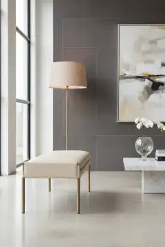 Brass-Frame Accent Bench