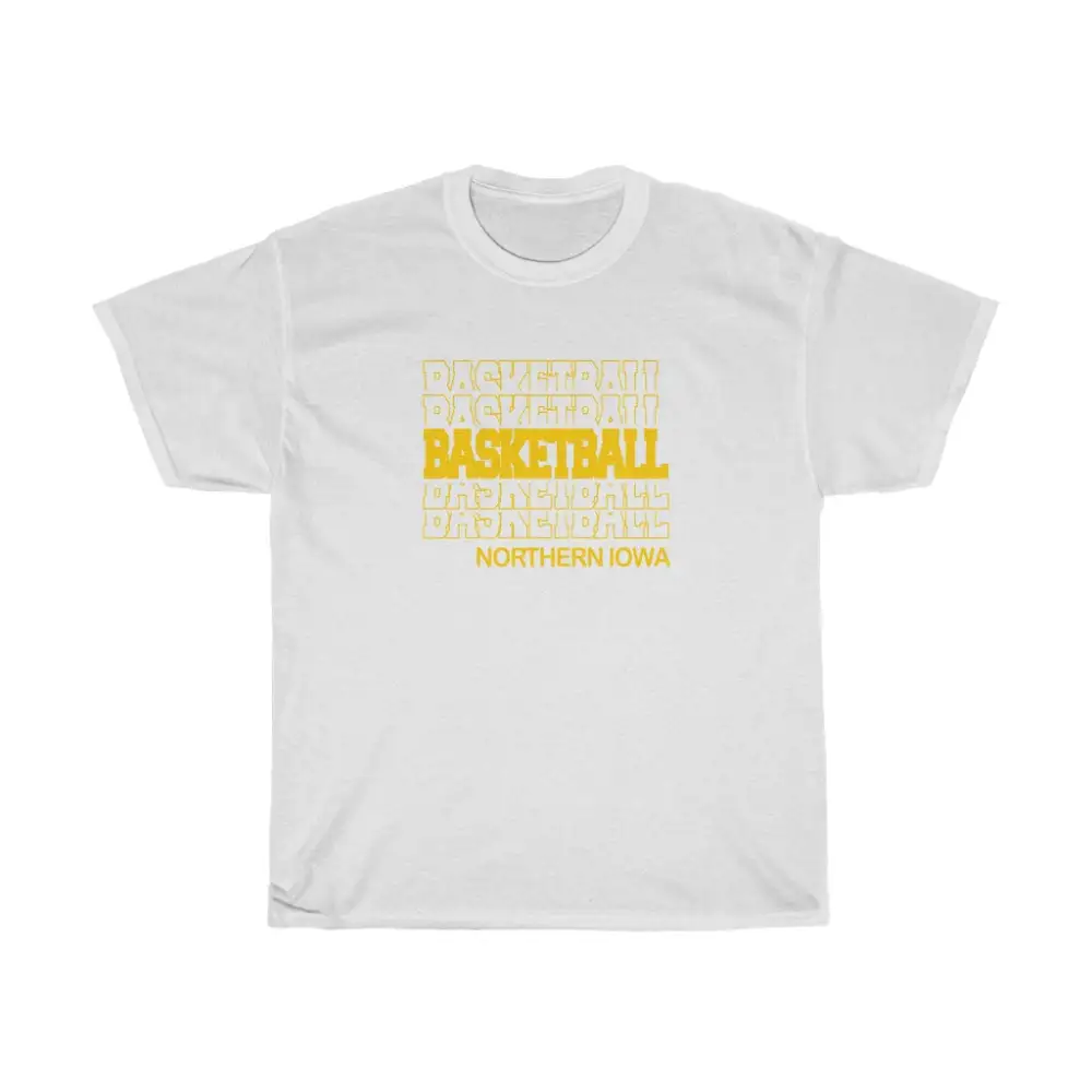 Basketball Northern Iowa in Modern Stacked Lettering