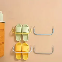 2 Pcs Wall-Mounted Shoe Rack