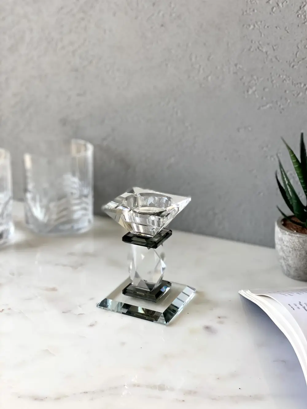 Black Axis Candle Stand Small