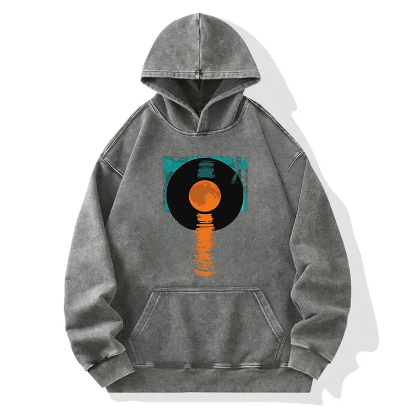 Retro Print Relaxed Hoodie