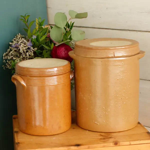 Distinctive Stoneware Storage Piece