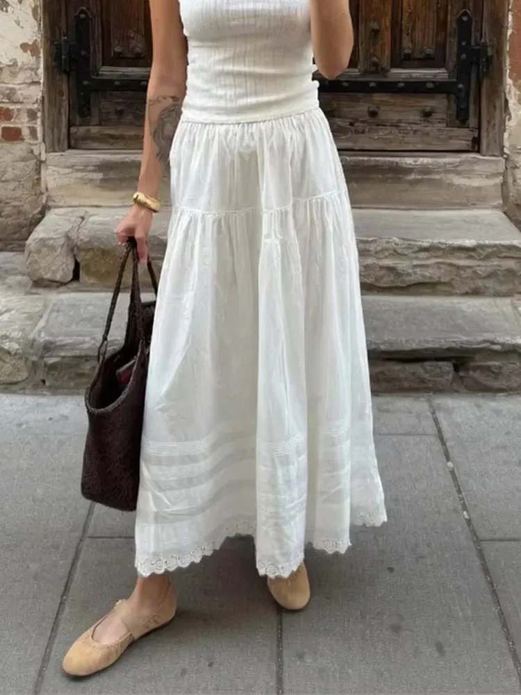 Everyday Lace Pleated Skirt