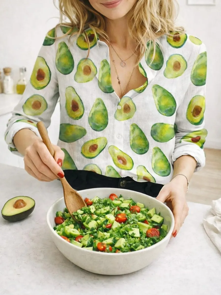 Avocado Print Casual Shirt