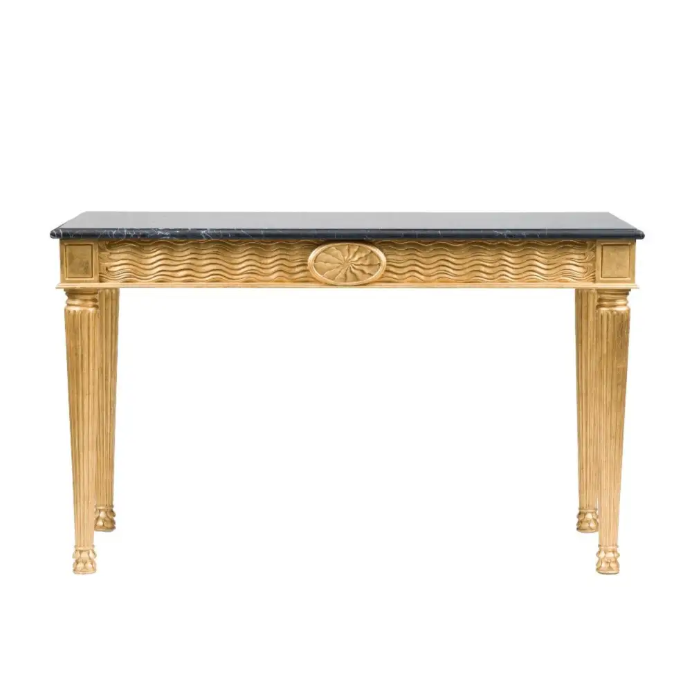 Reeded Stone Console Table