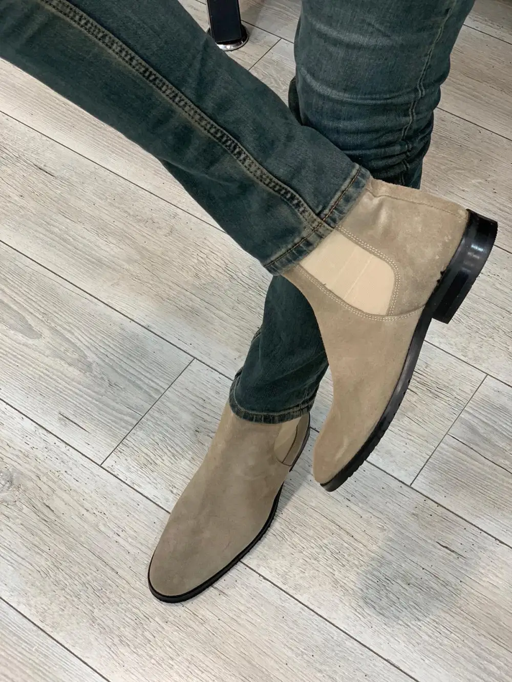 Polished Leather Chelsea Boots