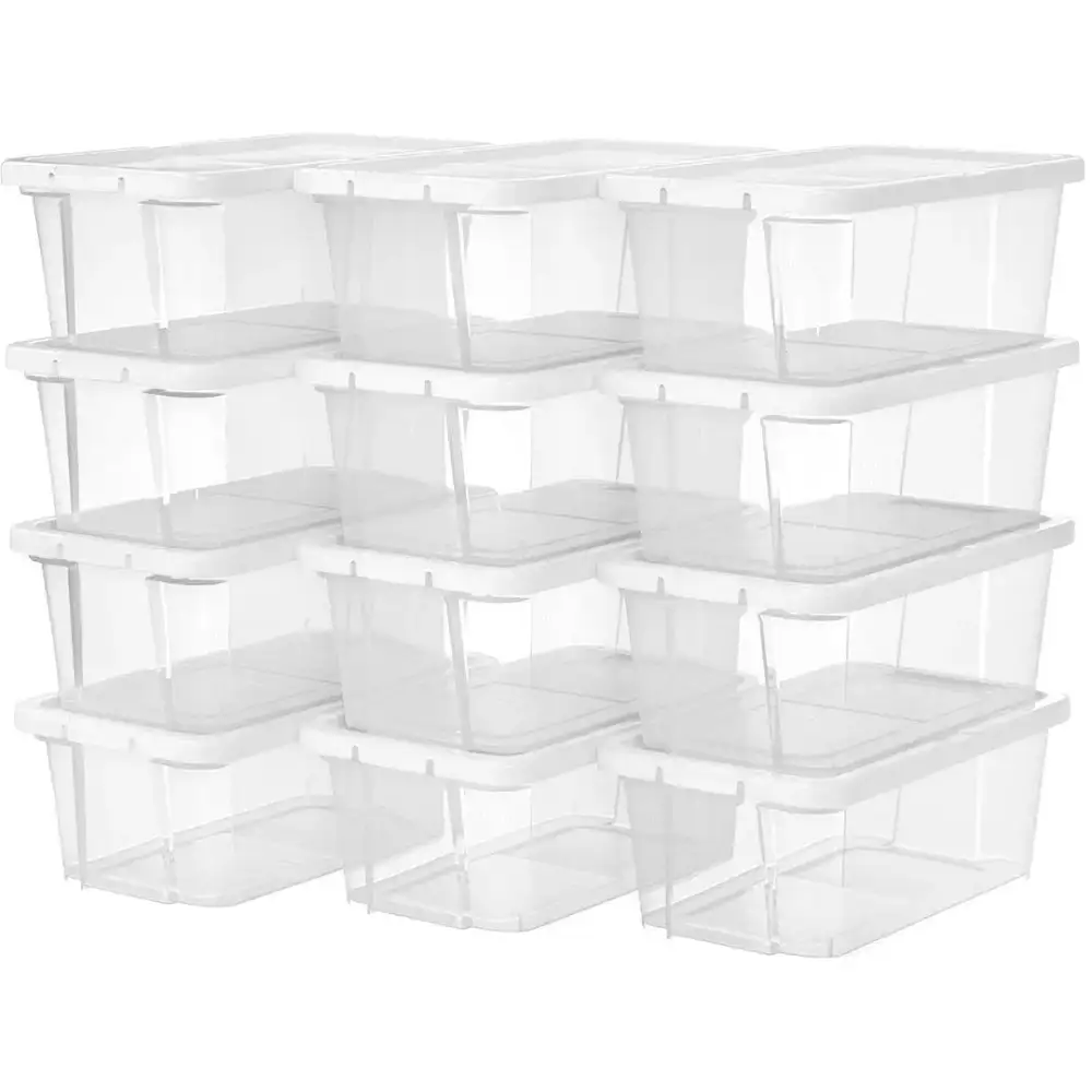 Stackable Dust Resistant Clear Front Shoe Storage Box