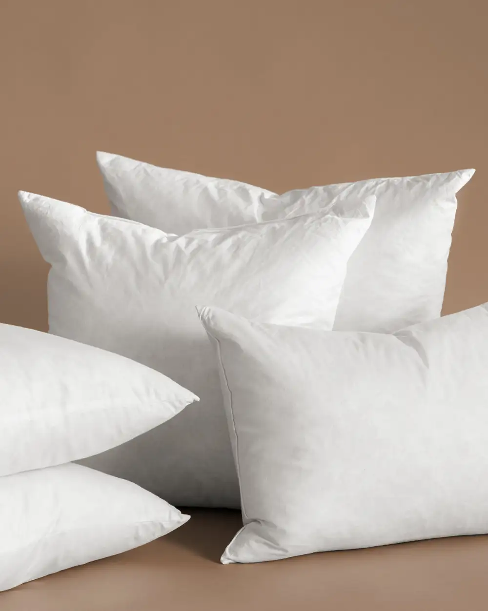 Feather-Filled Cotton-Covered Pillow Insert