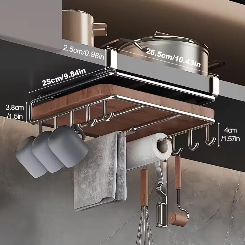 Under-Cabinet Kitchen Storage Rack