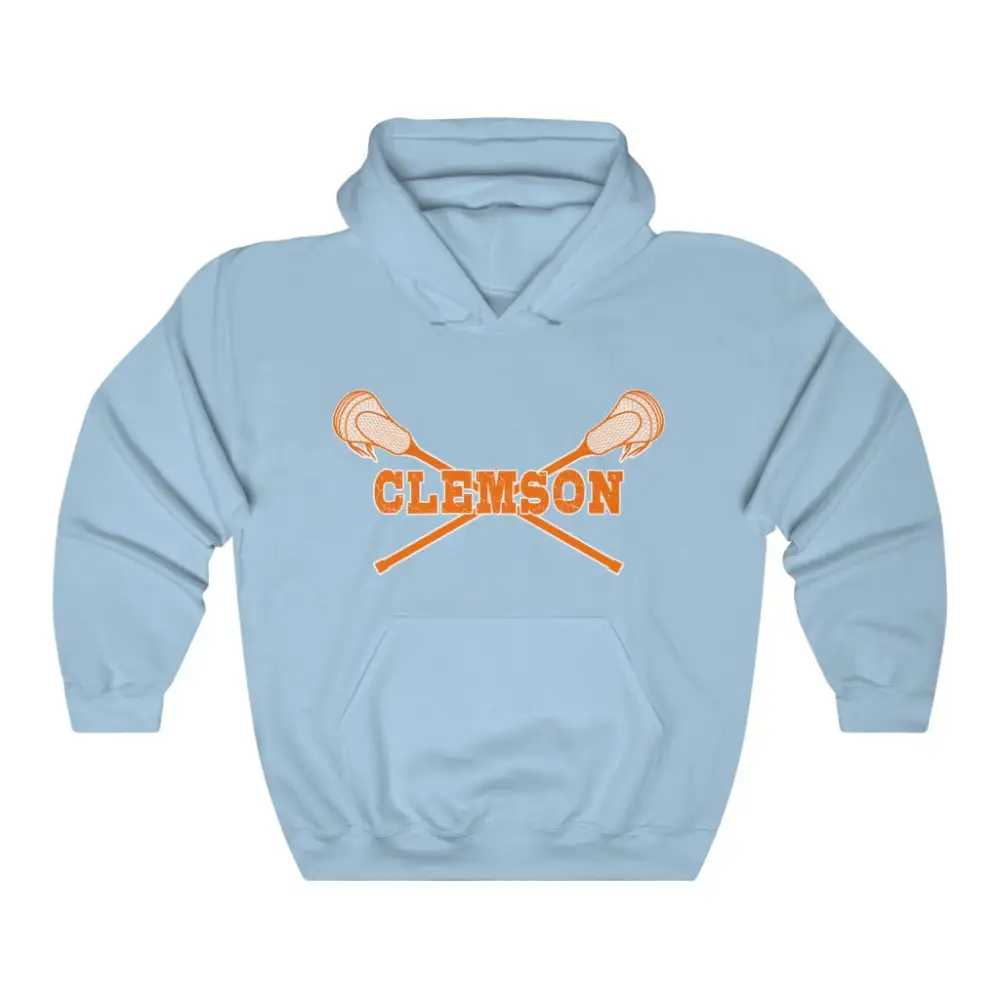 Relaxed Crossed Sticks Lacrosse Graphic Pullover Hoodie