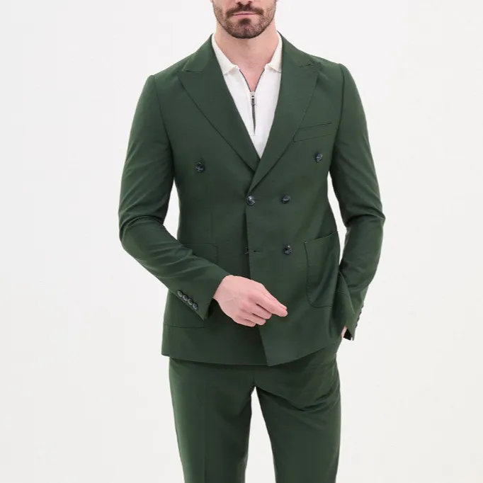 Clean Cut Slim Fit Double Breasted Blazer
