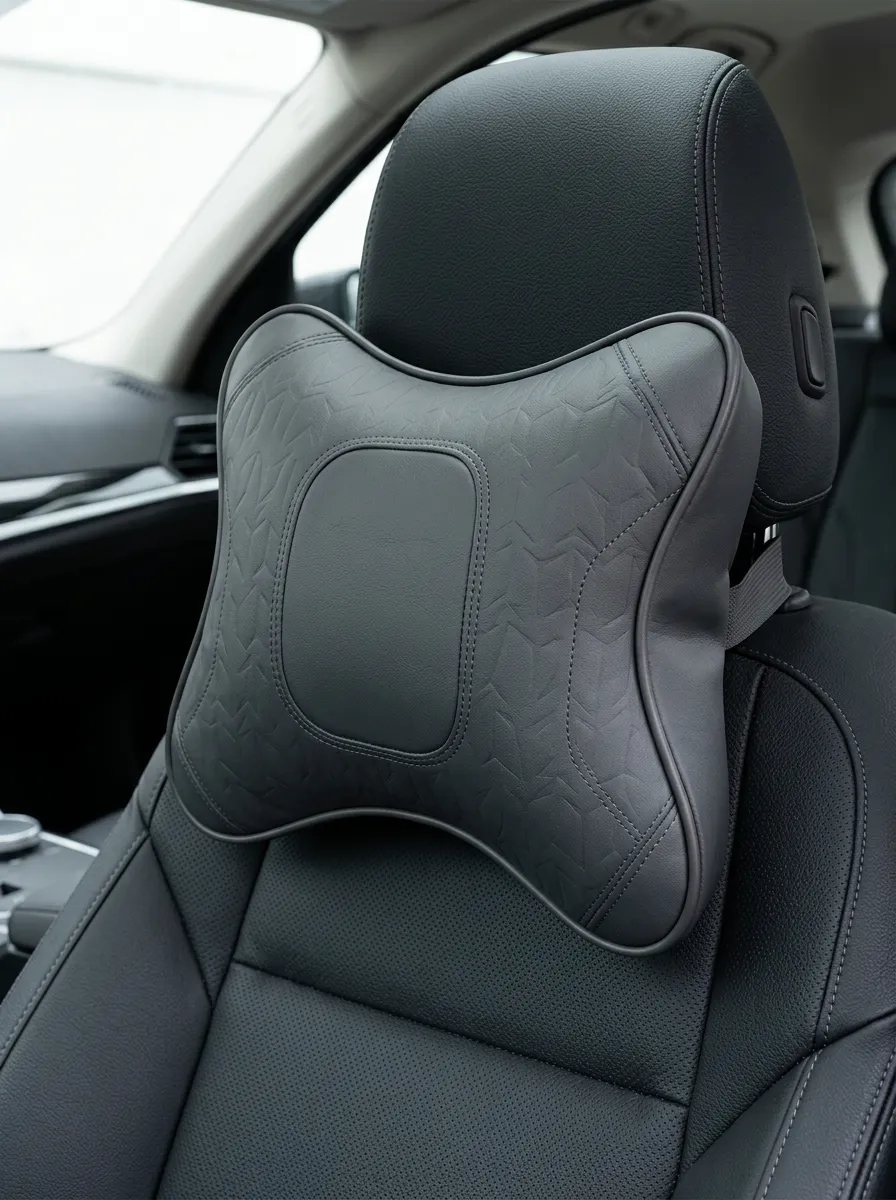 Neck-Support Geometric Embossed Car Neck Support Pillow