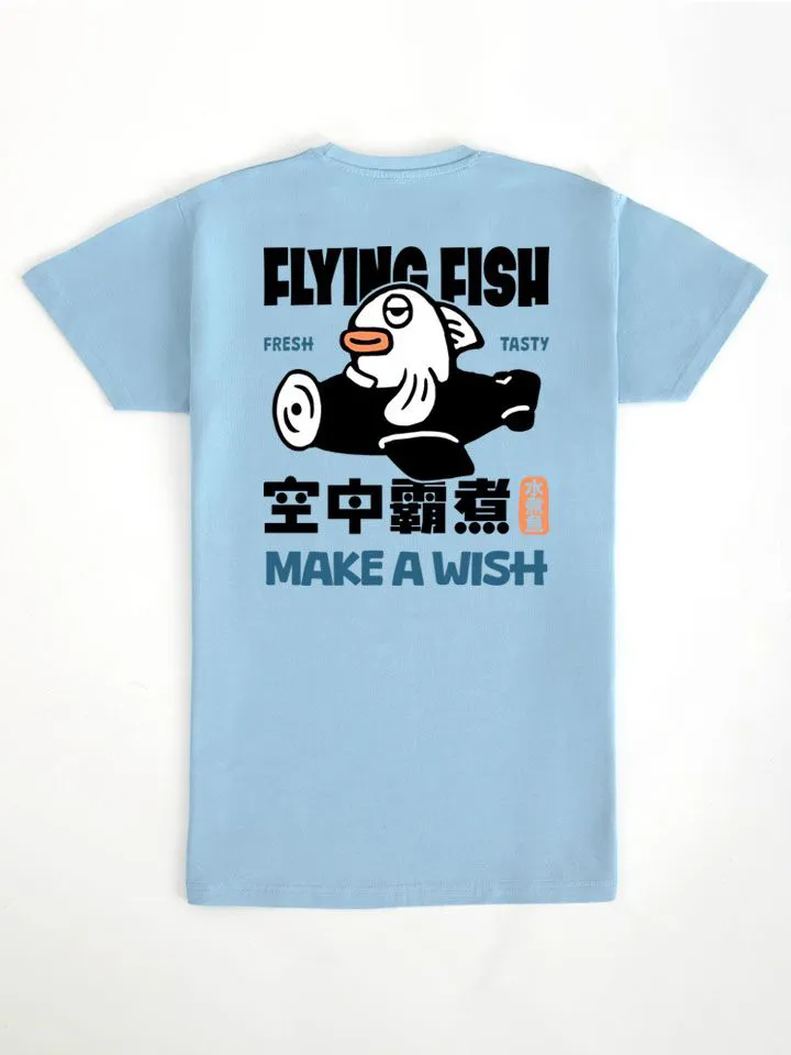 Flying Fish Art Graphic T-Shirt