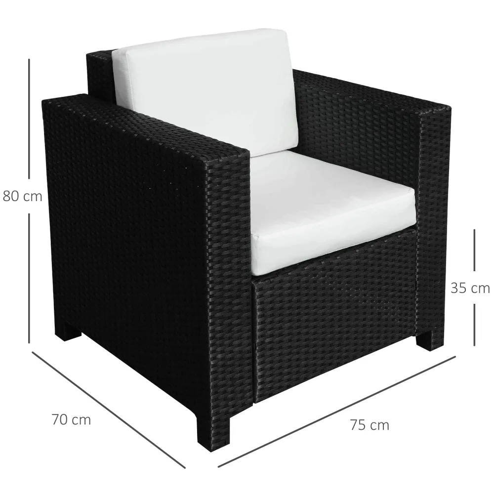 Cushioned Rattan Outdoor Garden Furniture