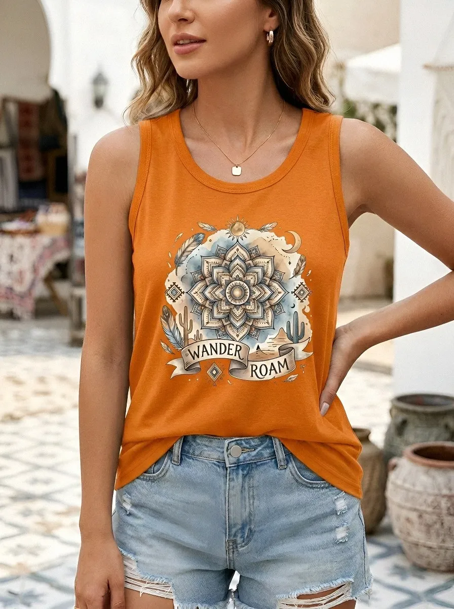 Boho Wander Roam Tank Top Everyday
