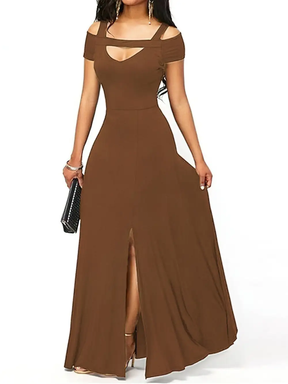 Strapless Wrap Maxi Dress