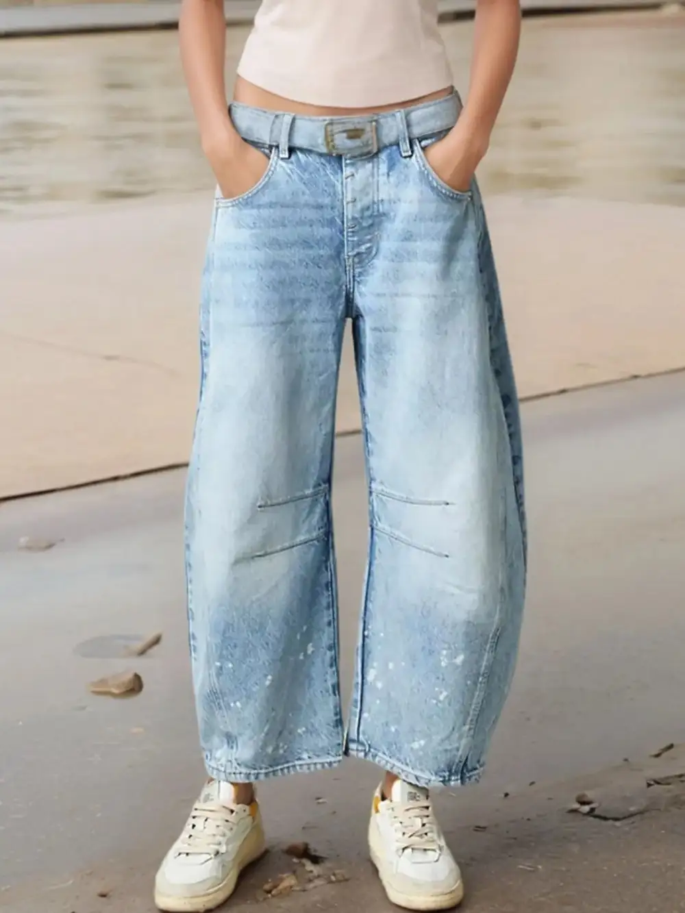 Clean Simple Trim Denim Jeans