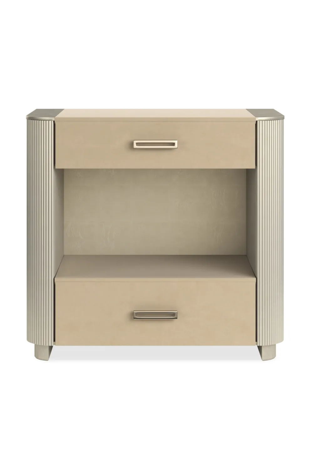 Fluted Sides Drawer Nightstand