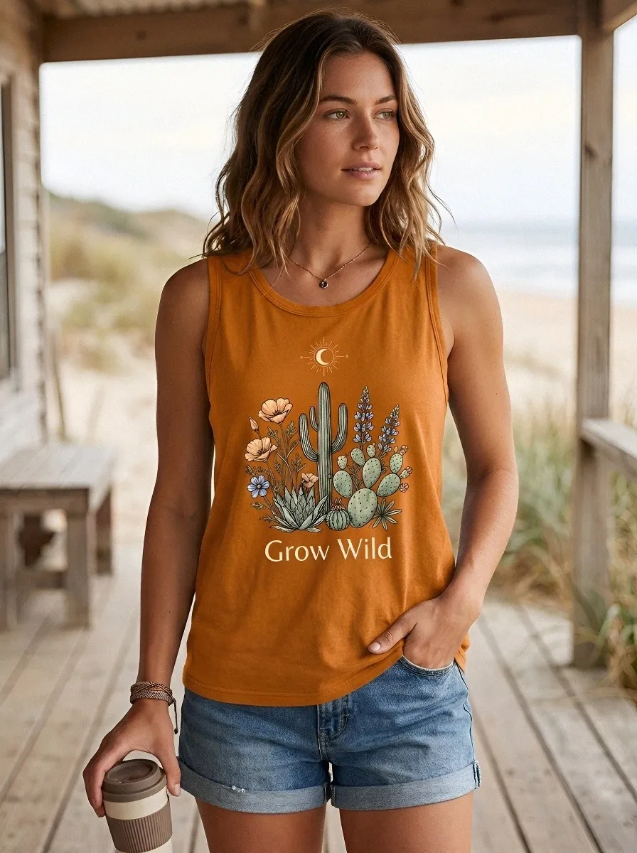 Grow Wild Cactus Tank Top