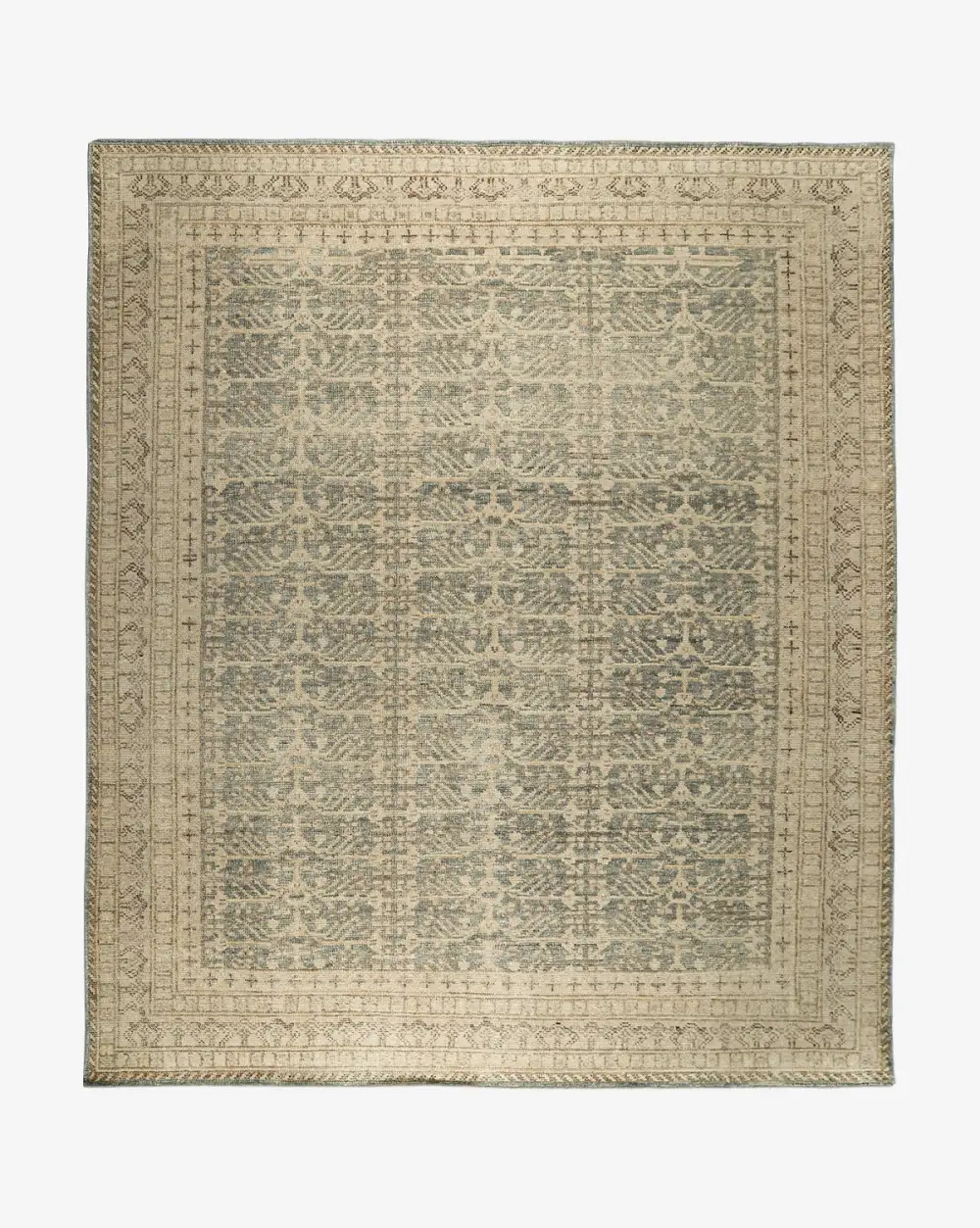 Heirloom-Inspired Hand-Knotted Synthetic Area Rug