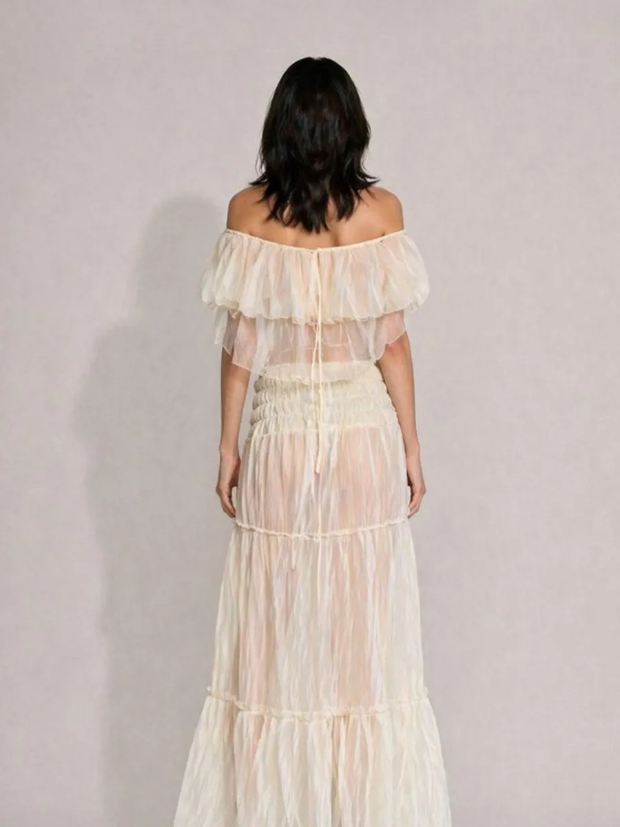 Acacia Off-the-Shoulder Puff-Sleeve Two Piece Set