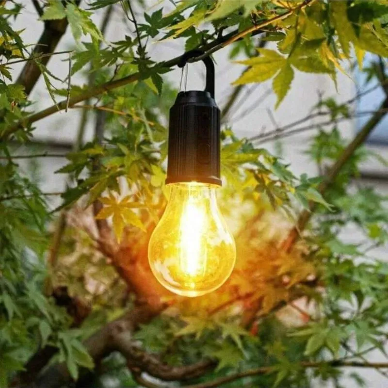 Rechargeable Camping Hanging Bulb Light Unbreakable | Decorative Hanging Bulb with 3 Modes Tent Lamp for Camping | USB C Rechargeable with Hook Emergency Lamp Light (Pack of 1)