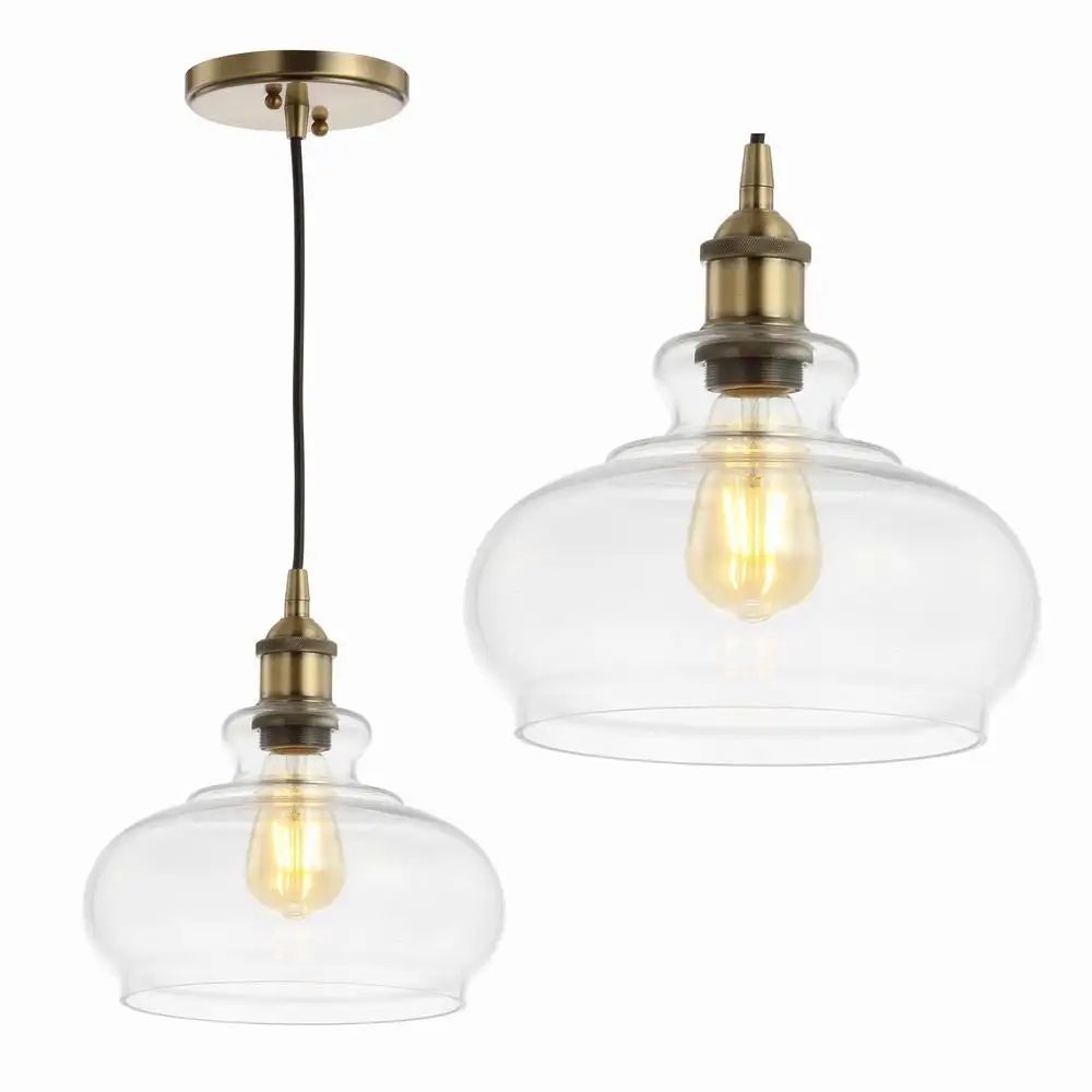 Adjustable Drop Pharmacy Metal/glass LED Pendant