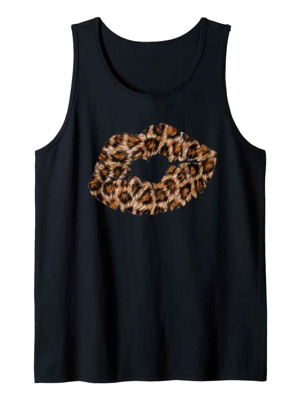 Hot Transfer Heart Lipstick Kiss Print Tank Top