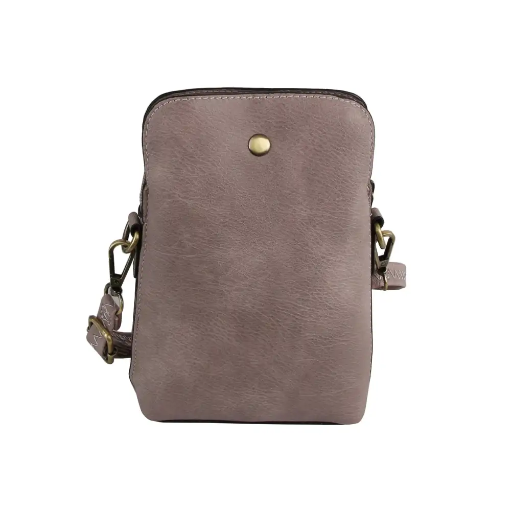 Refined Detail Faux Leather Crossbody Bag