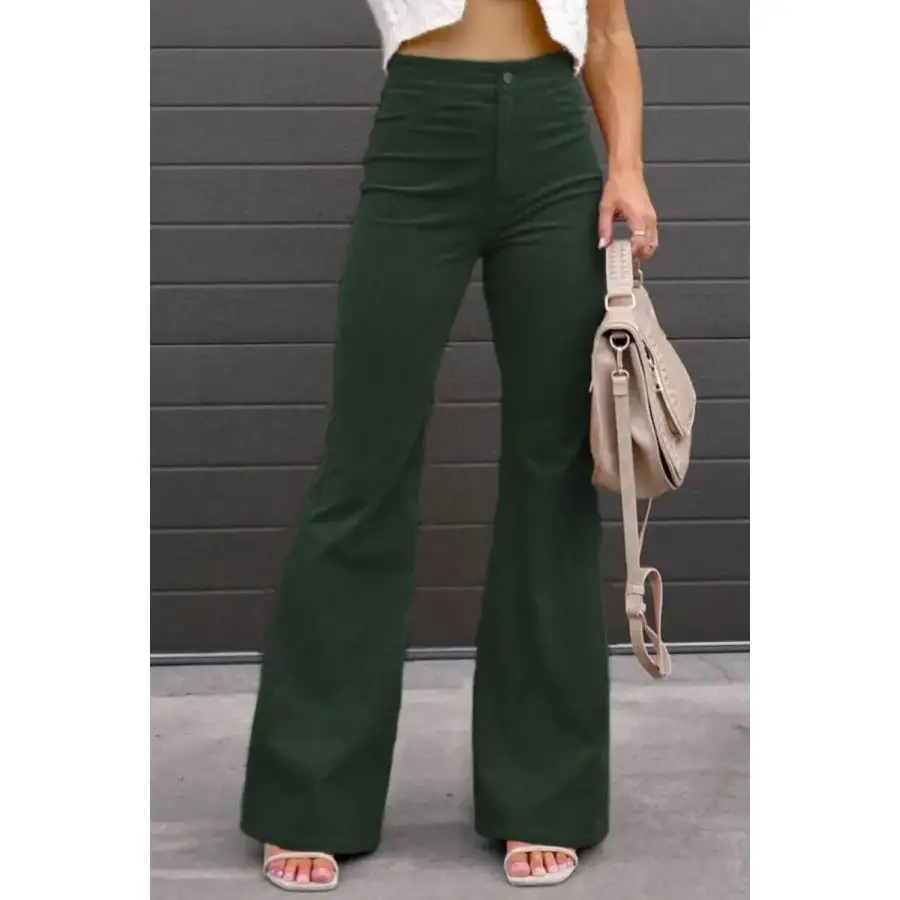 Full Size Hight Waist Bootcut Pants Plus Size