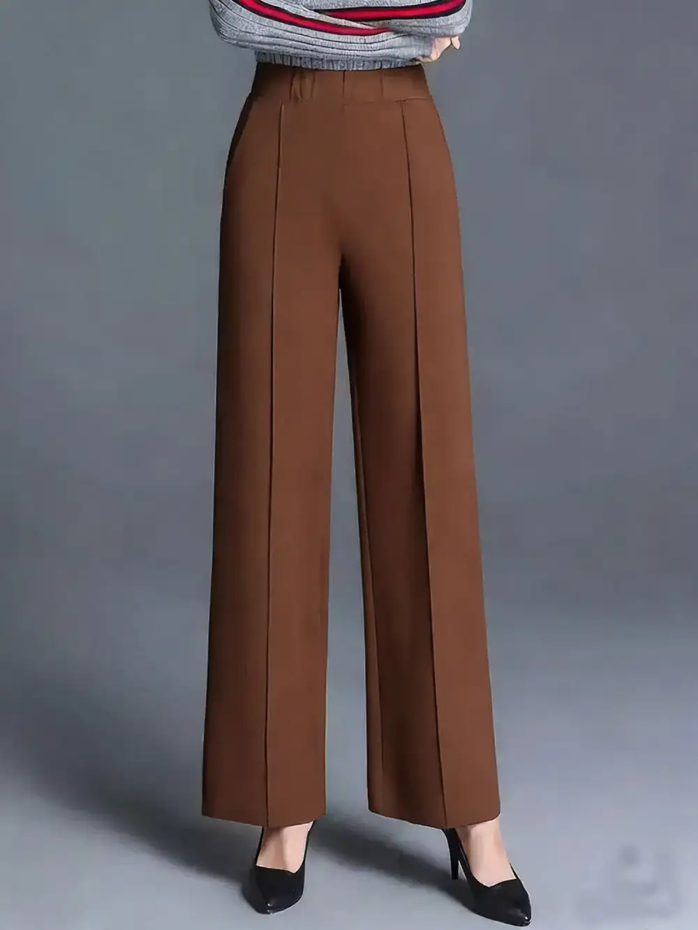 Classic High Waisted Wide Leg Pants